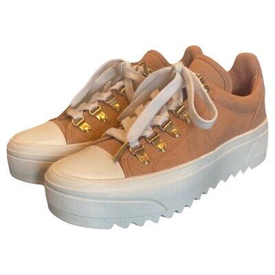 Michael Kors Granger Tan Canvas Trek Sneakers Size 6.5